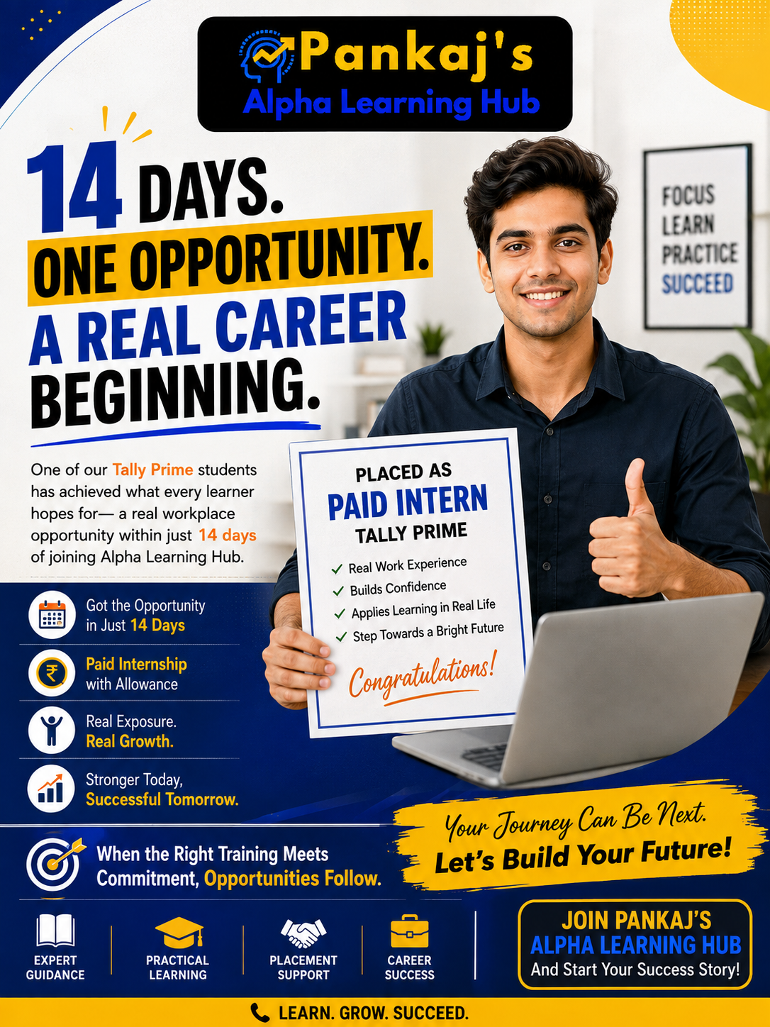 Tally Paid Internship Opportunity in Kapurthala after 14 days of Training at Alpha Learning Hub Kapurthala